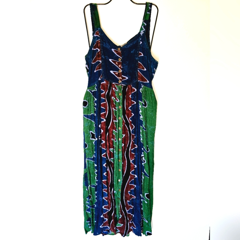 Vintage Magic Boho Tribal Criss Cross Dress Free Size